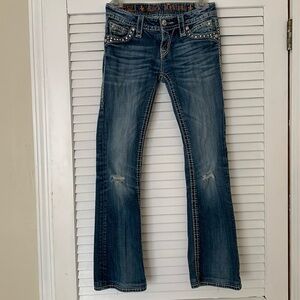 Rock Revival Elaina Boot Distressed Ripped W25 L 28